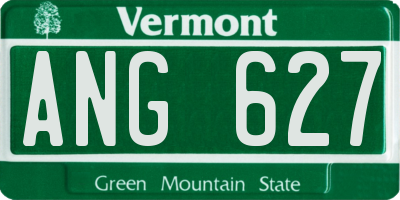 VT license plate ANG627