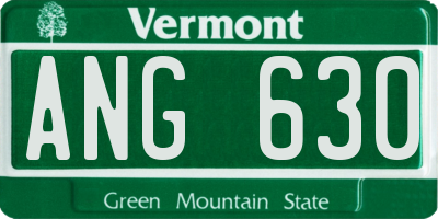 VT license plate ANG630