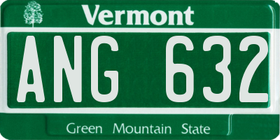 VT license plate ANG632