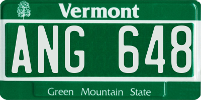 VT license plate ANG648