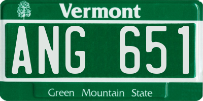 VT license plate ANG651