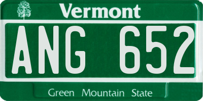 VT license plate ANG652