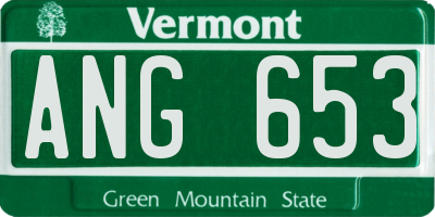 VT license plate ANG653