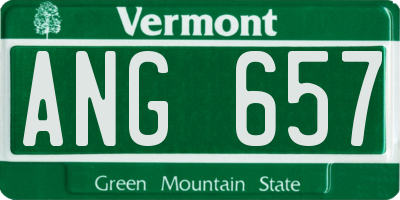 VT license plate ANG657