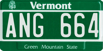 VT license plate ANG664
