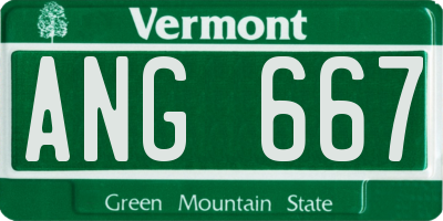 VT license plate ANG667