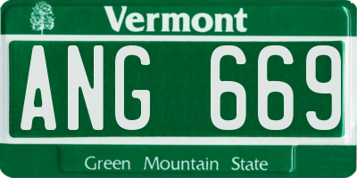 VT license plate ANG669