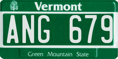 VT license plate ANG679