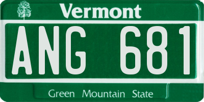 VT license plate ANG681