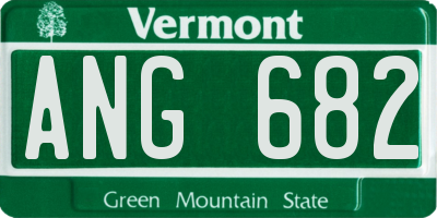 VT license plate ANG682