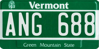 VT license plate ANG688