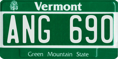 VT license plate ANG690
