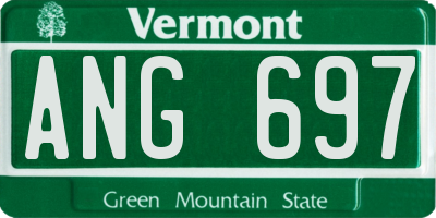 VT license plate ANG697