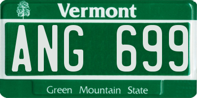 VT license plate ANG699