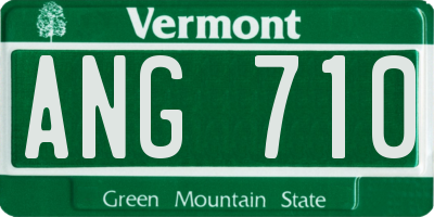 VT license plate ANG710