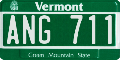 VT license plate ANG711