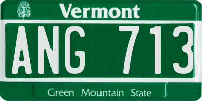 VT license plate ANG713