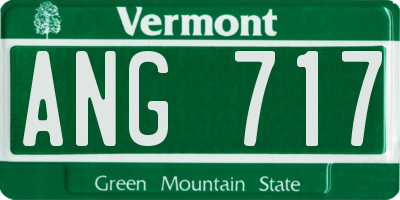 VT license plate ANG717