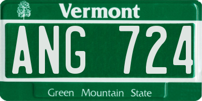 VT license plate ANG724