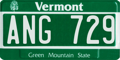 VT license plate ANG729