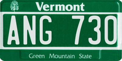 VT license plate ANG730