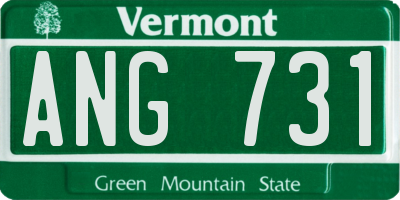 VT license plate ANG731