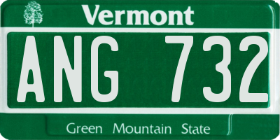 VT license plate ANG732
