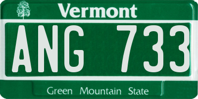 VT license plate ANG733