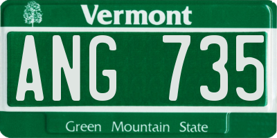 VT license plate ANG735