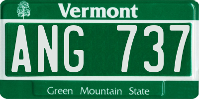 VT license plate ANG737