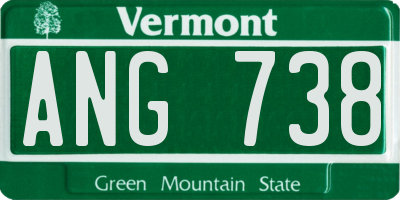 VT license plate ANG738