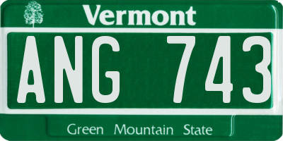 VT license plate ANG743