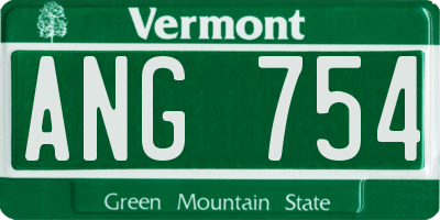 VT license plate ANG754