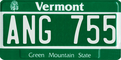 VT license plate ANG755