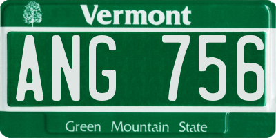 VT license plate ANG756