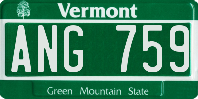 VT license plate ANG759
