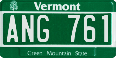 VT license plate ANG761