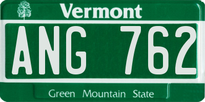 VT license plate ANG762