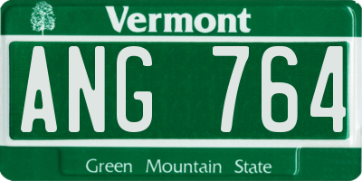 VT license plate ANG764