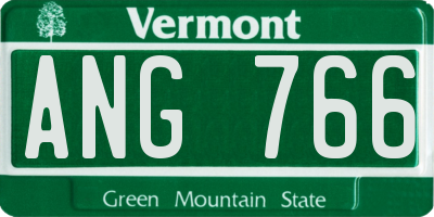 VT license plate ANG766