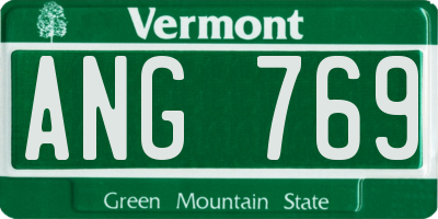VT license plate ANG769