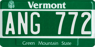 VT license plate ANG772