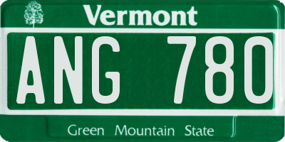 VT license plate ANG780