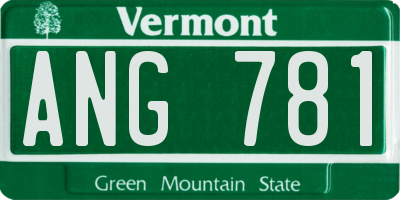 VT license plate ANG781