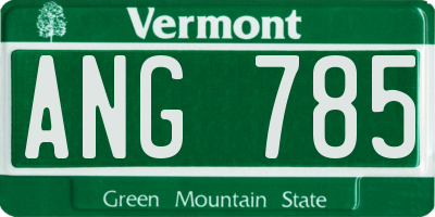 VT license plate ANG785