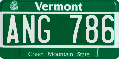 VT license plate ANG786