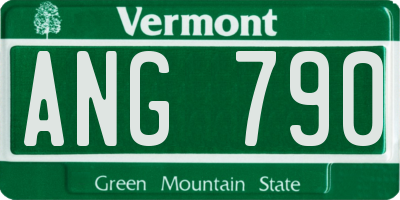 VT license plate ANG790