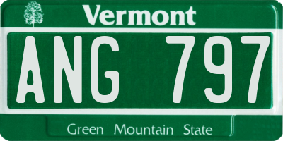 VT license plate ANG797