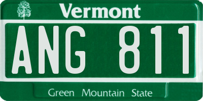 VT license plate ANG811