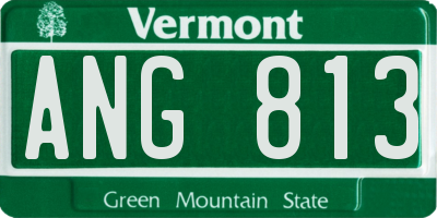 VT license plate ANG813